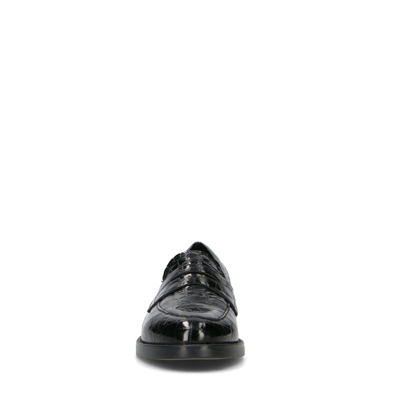 ROSA E ROSA Mocassino donna nero in pelle