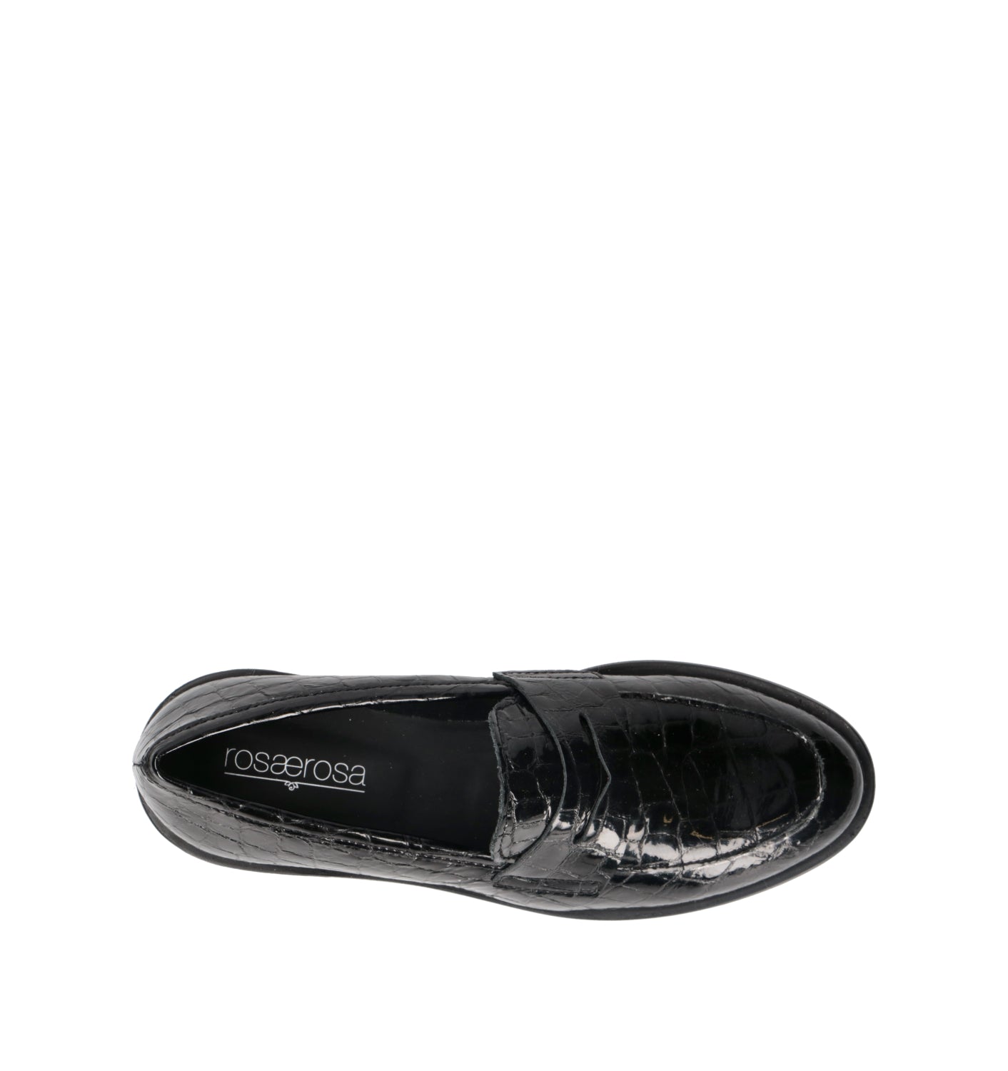 ROSA E ROSA Mocassino donna nero in pelle