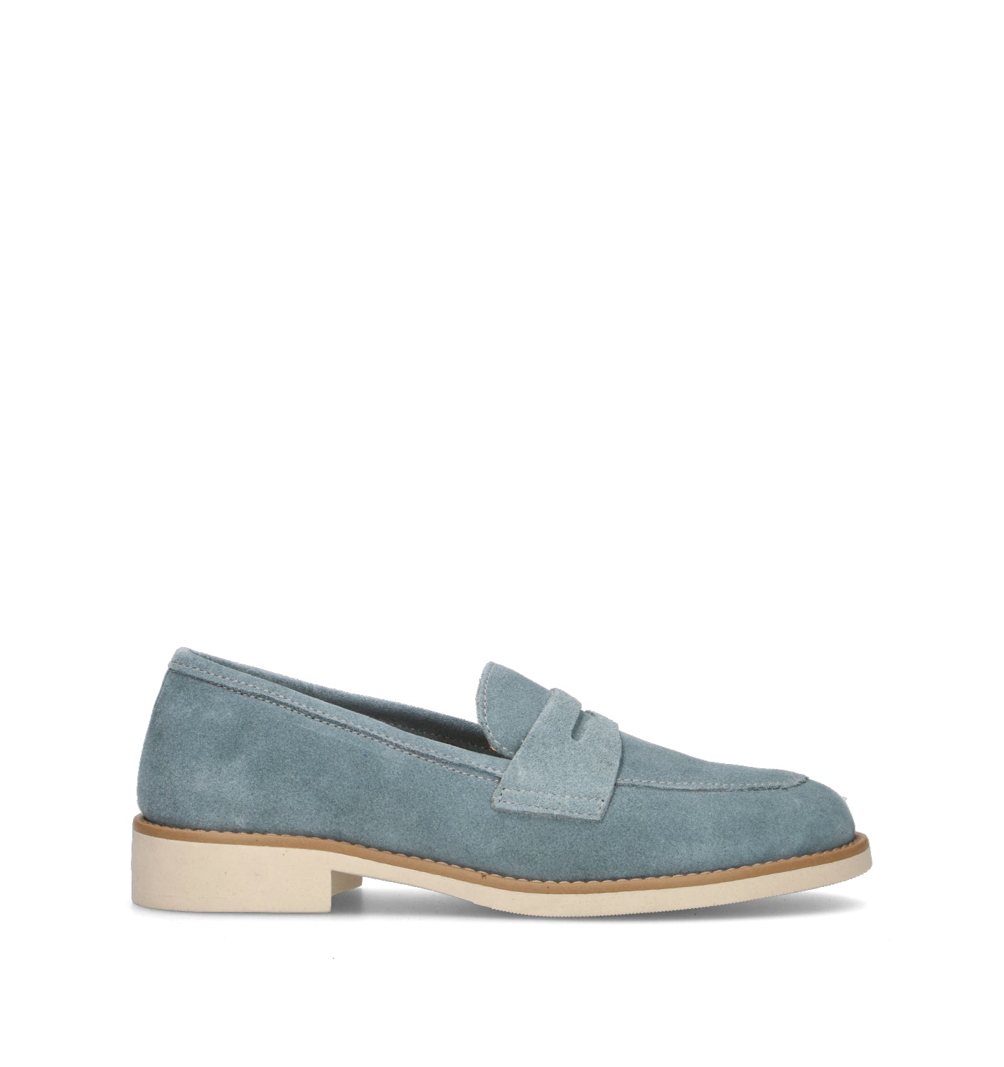 ROSA E ROSA Mocassino donna cielo in suede