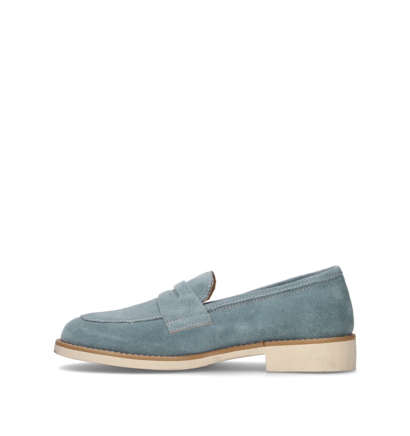 ROSA E ROSA Mocassino donna cielo in suede