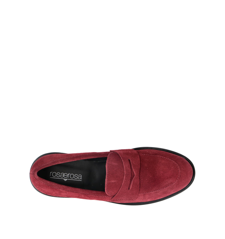 RIZZOLI Mocassino donna rosso in suede
