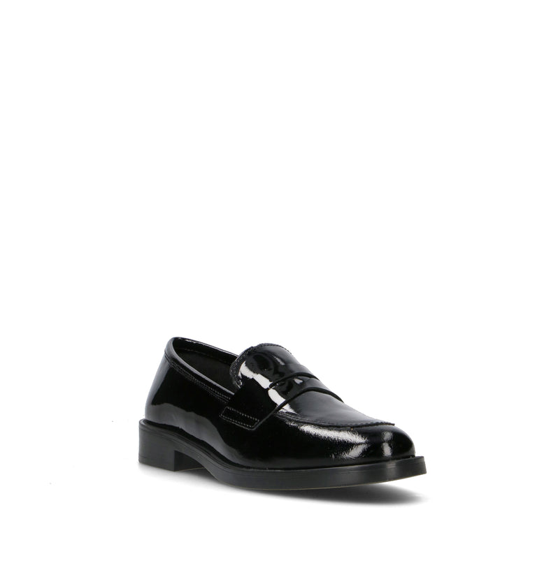 ROSA E ROSA Mocassino donna nero in pelle
