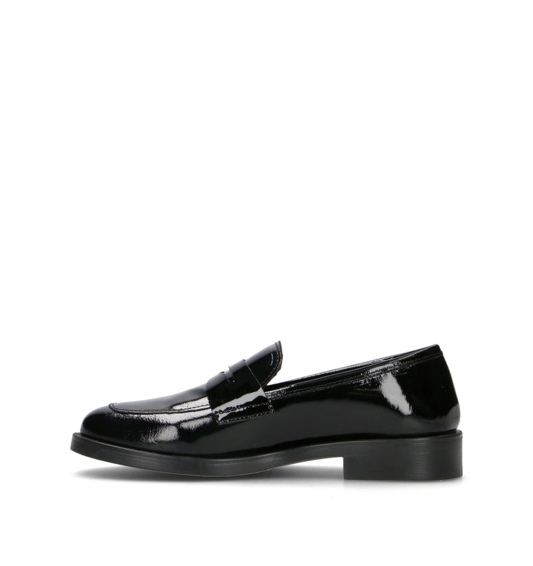 ROSA E ROSA Mocassino donna nero in pelle