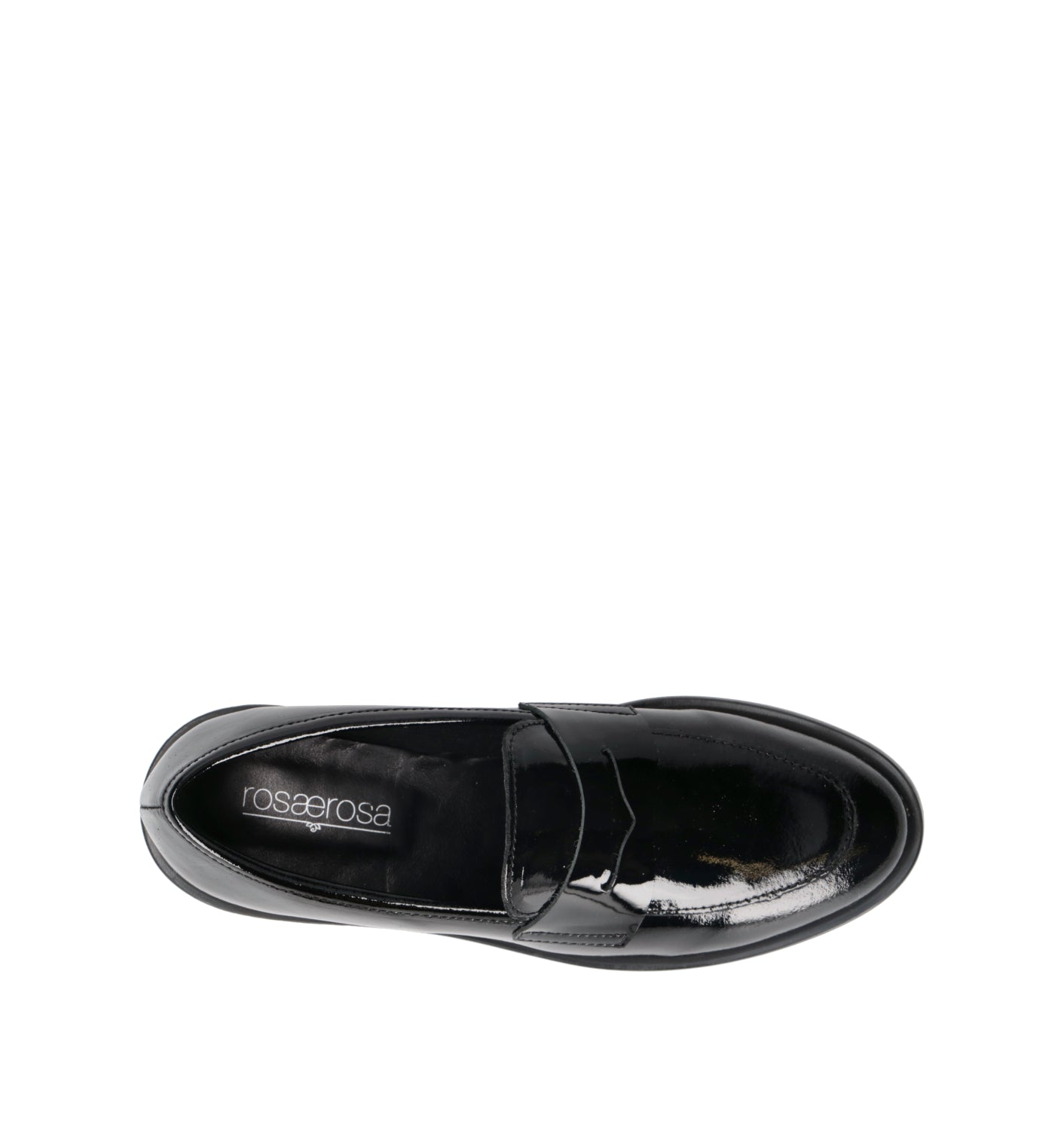 ROSA E ROSA Mocassino donna nero in pelle
