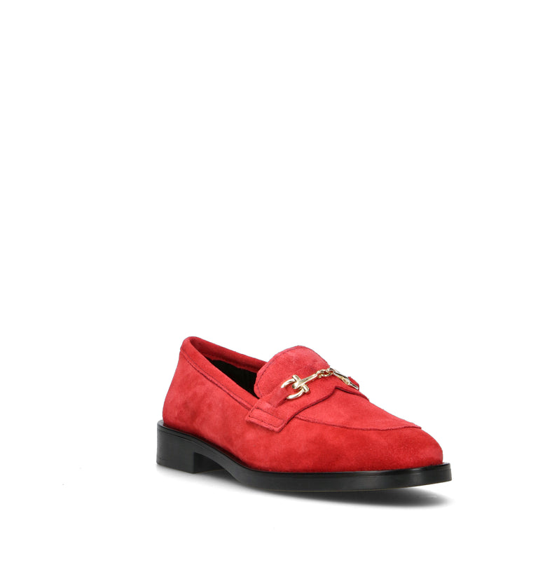 ROSA E ROSA Mocassino donna rosso in suede