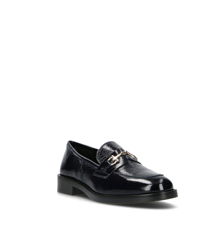ROSA E ROSA Mocassino donna nero in pelle