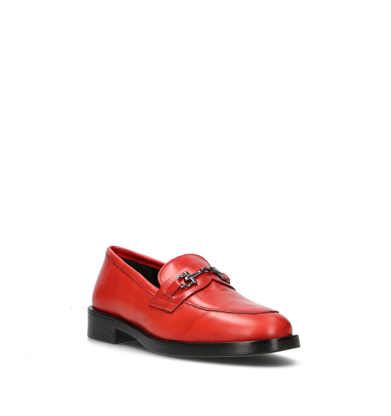 ROSA E ROSA Mocassino donna rosso in pelle