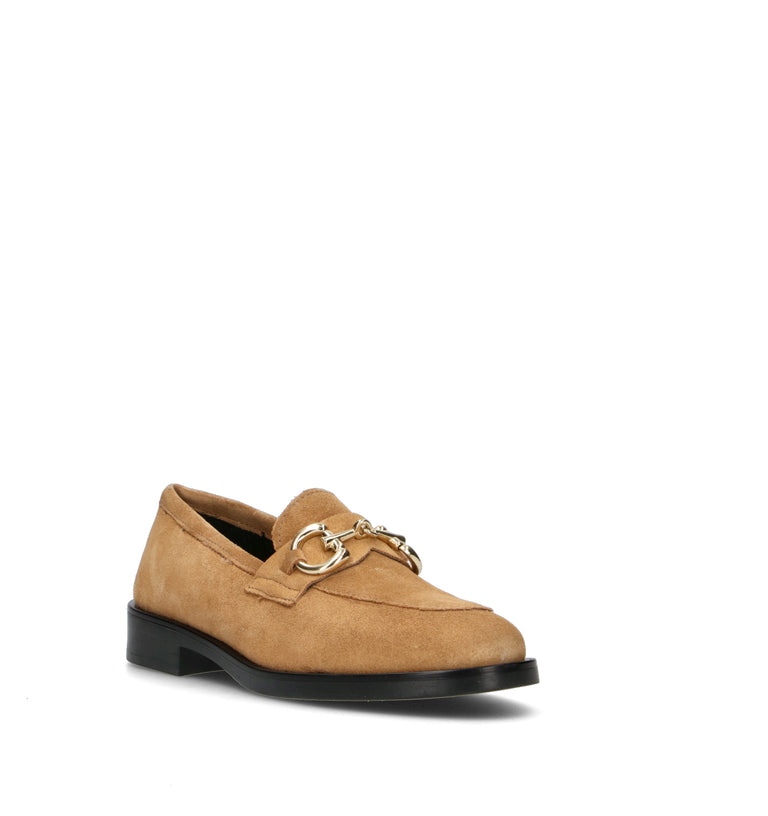 ROSA E ROSA Mocassino donna cammello in suede