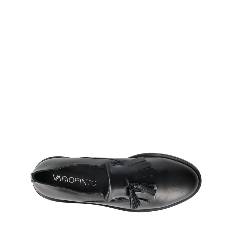 VARIOPINTO Mocassino donna nero in pelle