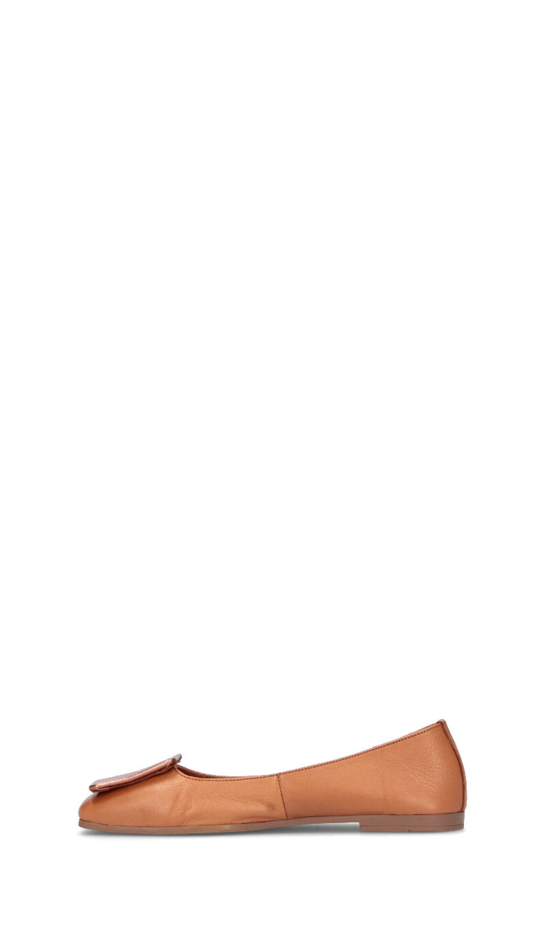 GLORIA SHOES Ballerina donna marrone in pelle