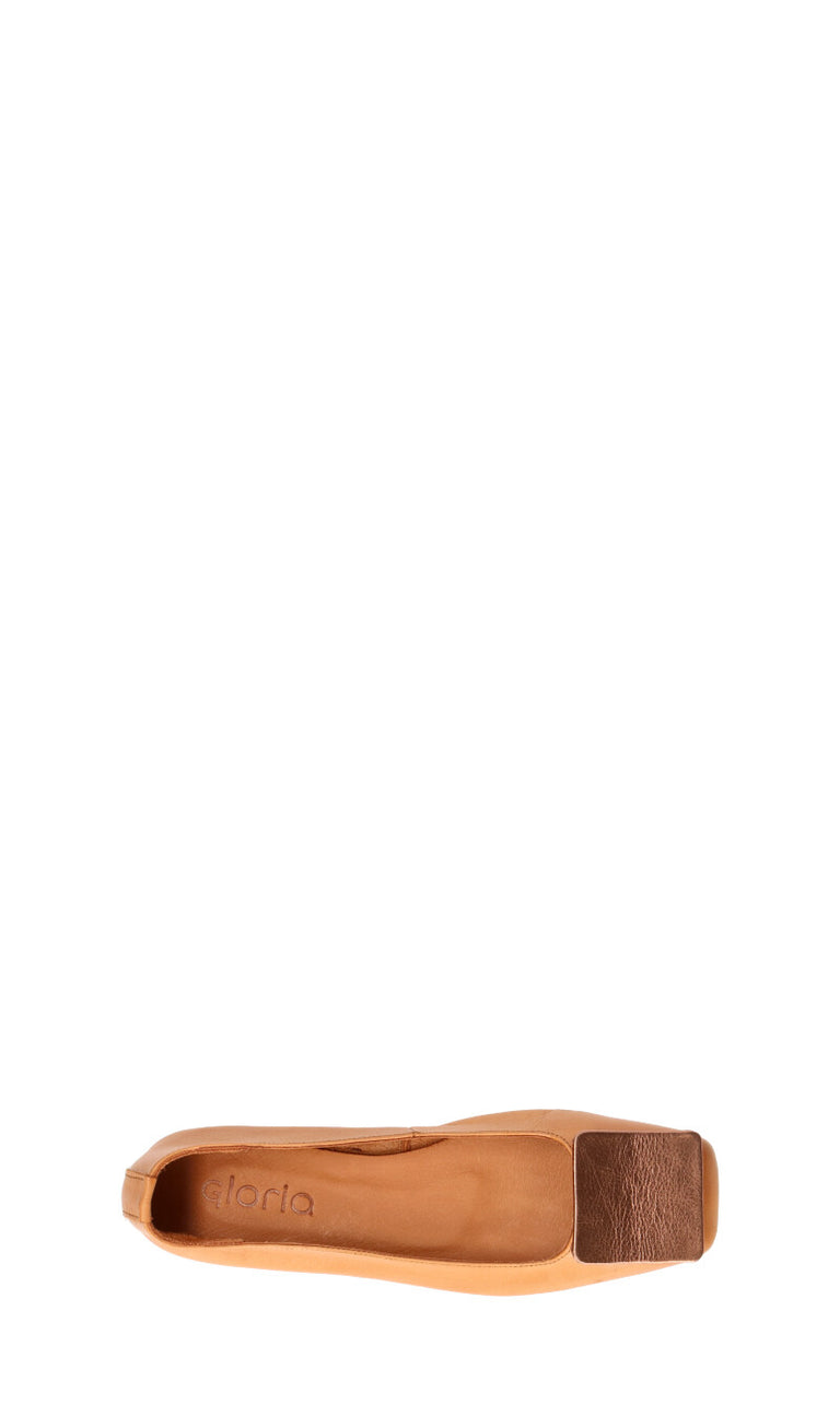 GLORIA SHOES Ballerina donna marrone in pelle