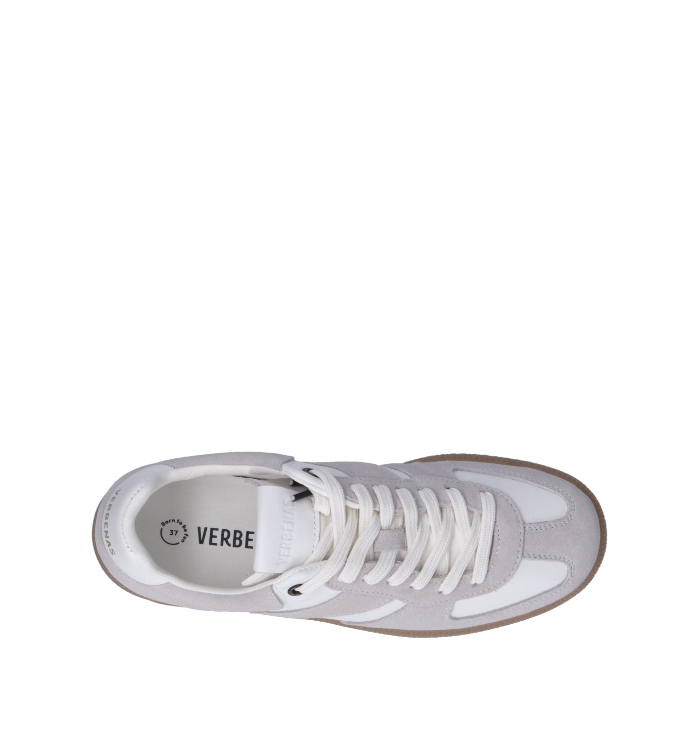 VERBENAS Sneaker donna bianca/grigia in pelle