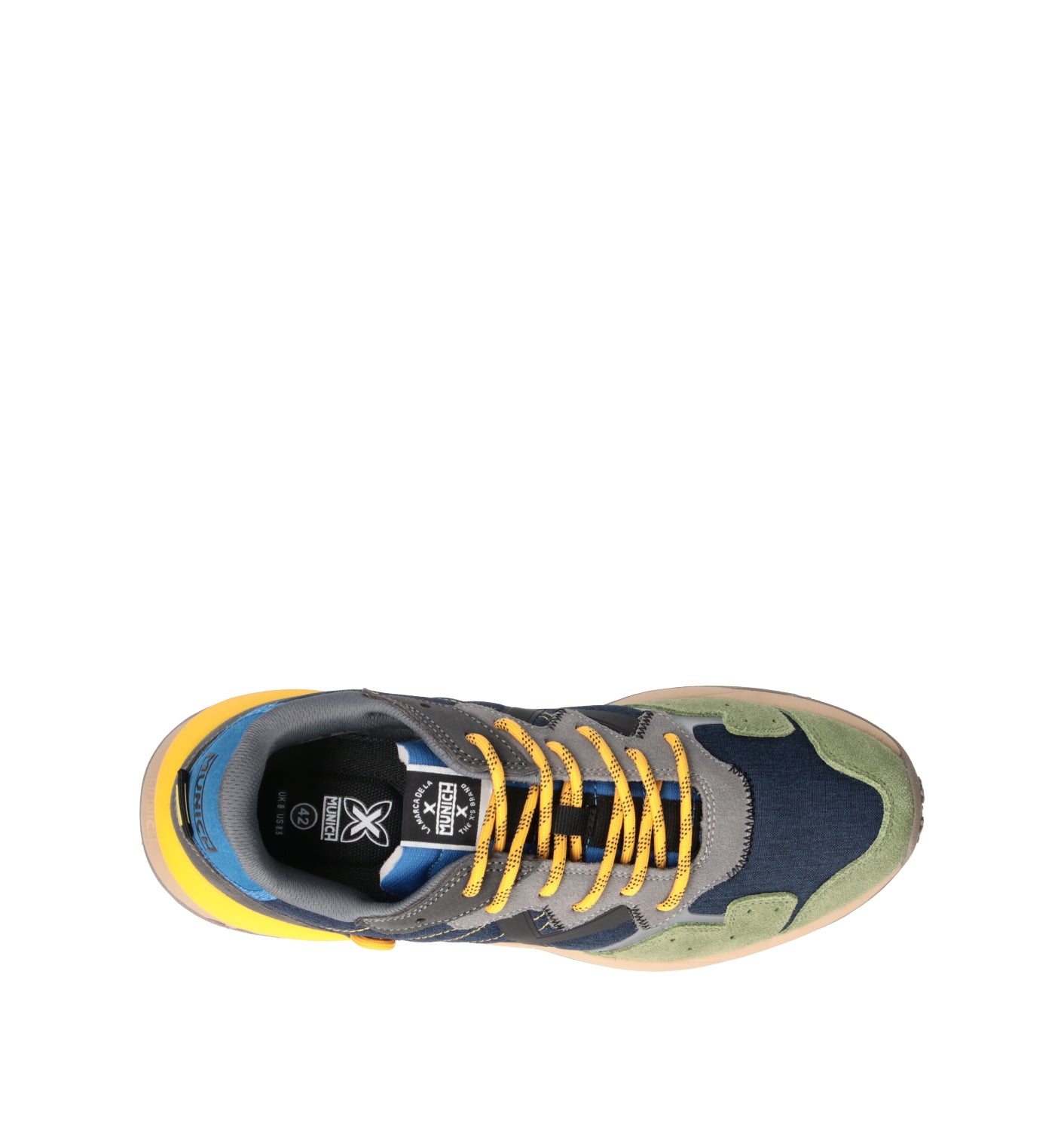 MUNICH SHIBUYA Sneaker uomo blu in suede