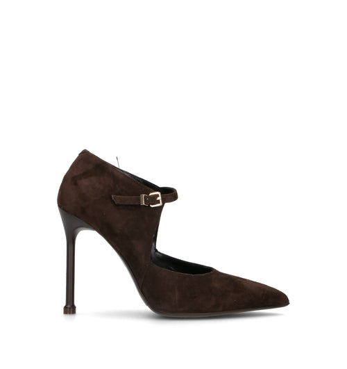 ALBANO Décolleté donna testa di moro in suede