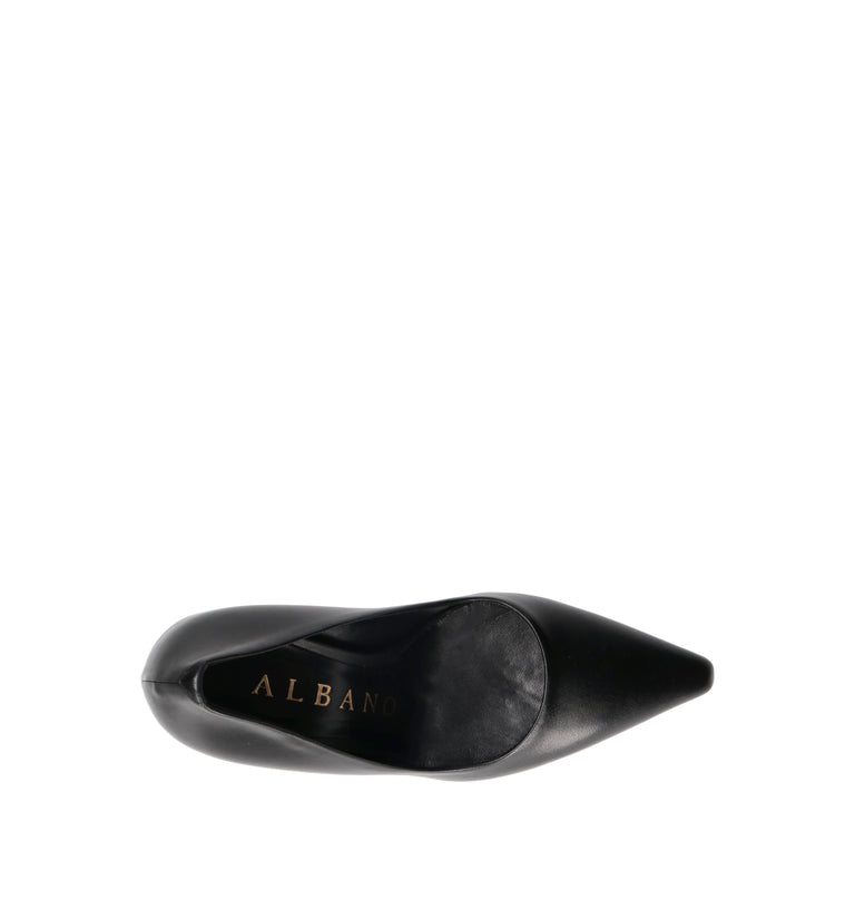 ALBANO Décolleté donna nero in pelle