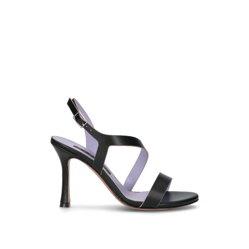 ALBANO Sandalo nero in pelle