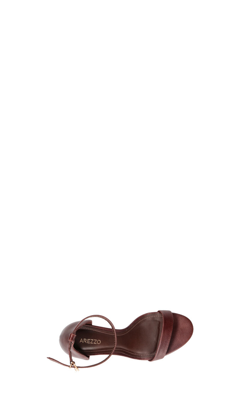 AREZZO Sandalo donna marrone in pelle