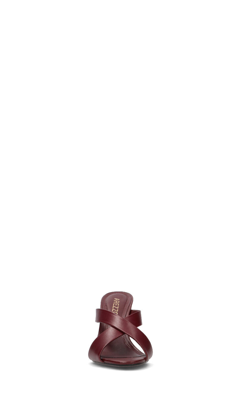 AREZZO Sandalo donna bordeaux in pelle
