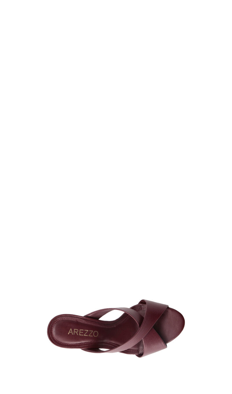 AREZZO Sandalo donna bordeaux in pelle