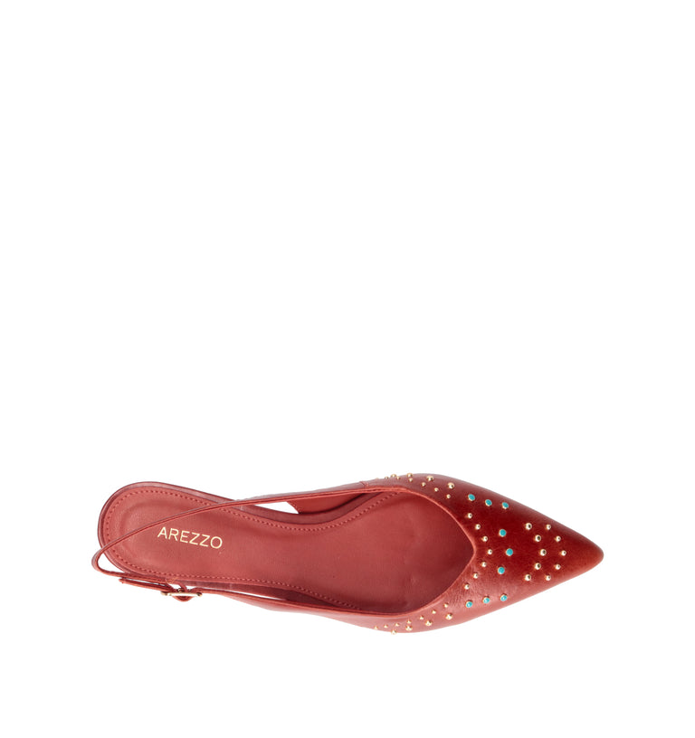 AREZZO Slingback donna arancio in pelle