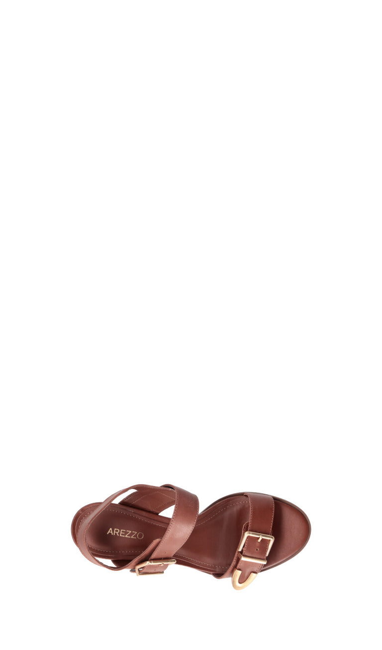 AREZZO Sandalo donna marrone in pelle