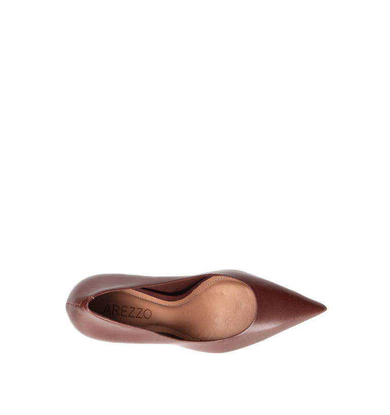 AREZZO Décolleté donna marrone in pelle