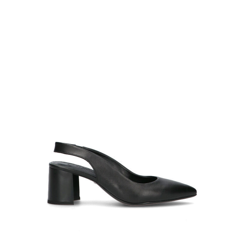 REBECCA VAN DIK Decollete donna nera in pelle