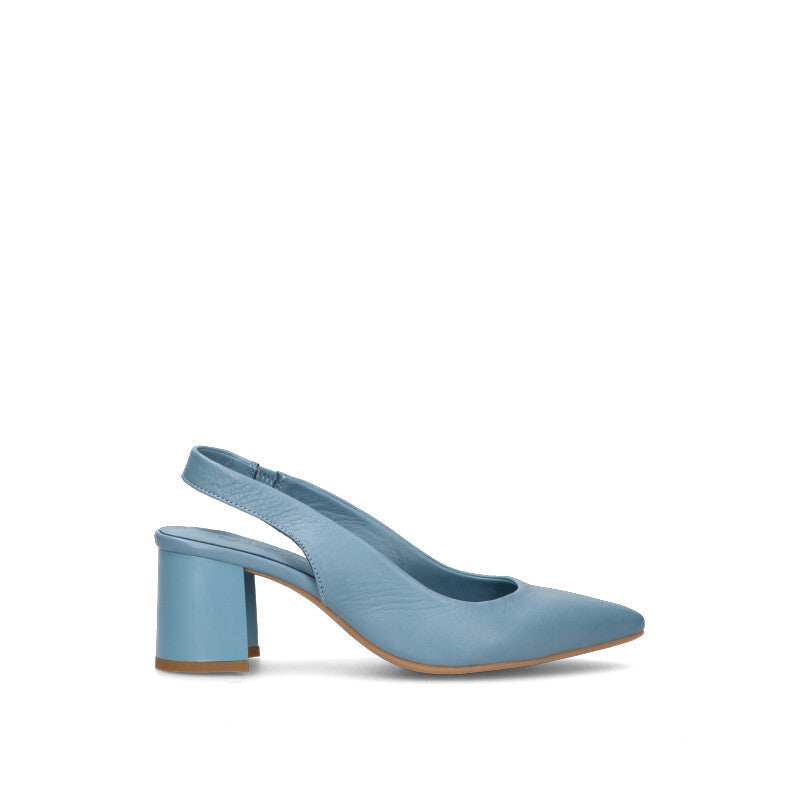 REBECCA VAN DIK Decollete donna azzurra in pelle