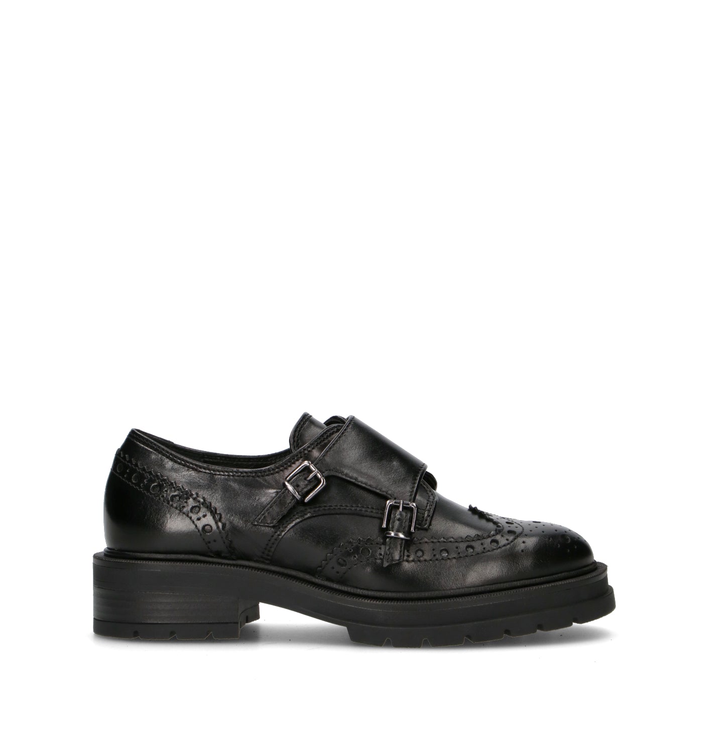 CARMENS Stringata donna nera in pelle