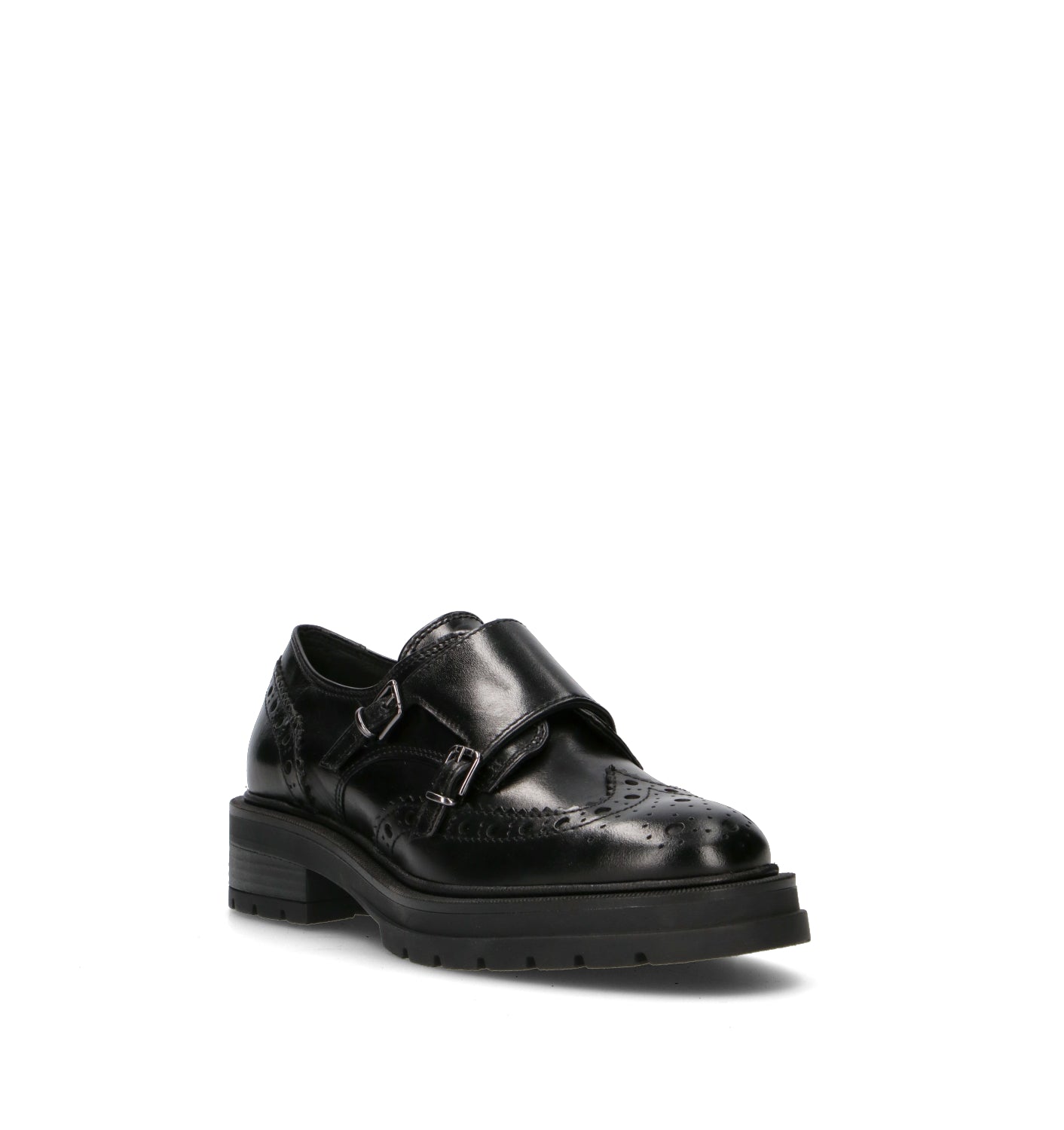 CARMENS Stringata donna nera in pelle