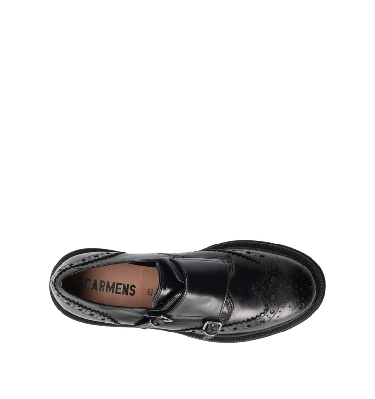 CARMENS Stringata donna nera in pelle