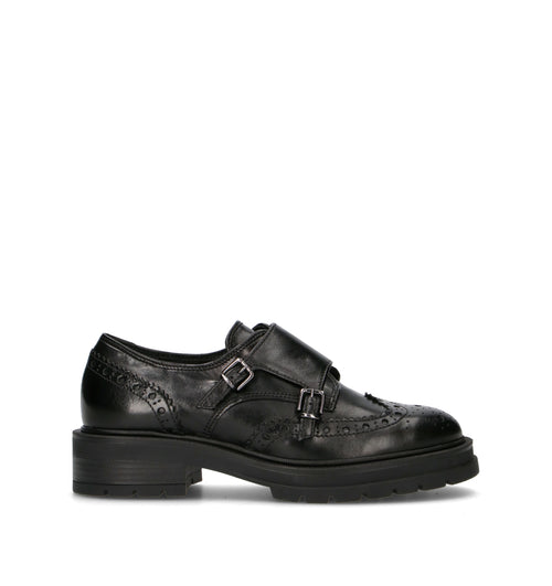 CARMENS Stringata donna nera in pelle