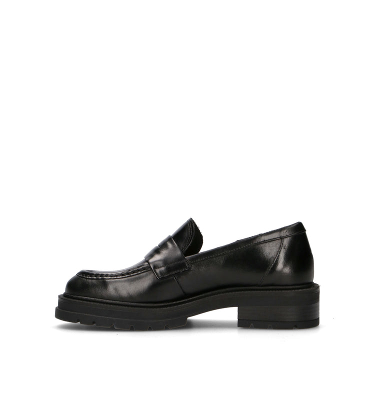 CARMENS Mocassino donna nero in pelle