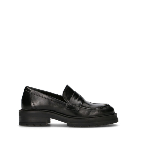 CARMENS Mocassino donna nero in pelle