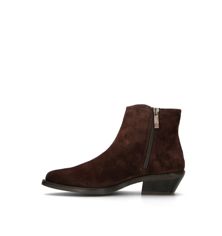 CARMENS Tronchetto donna testa di moro in suede con frange