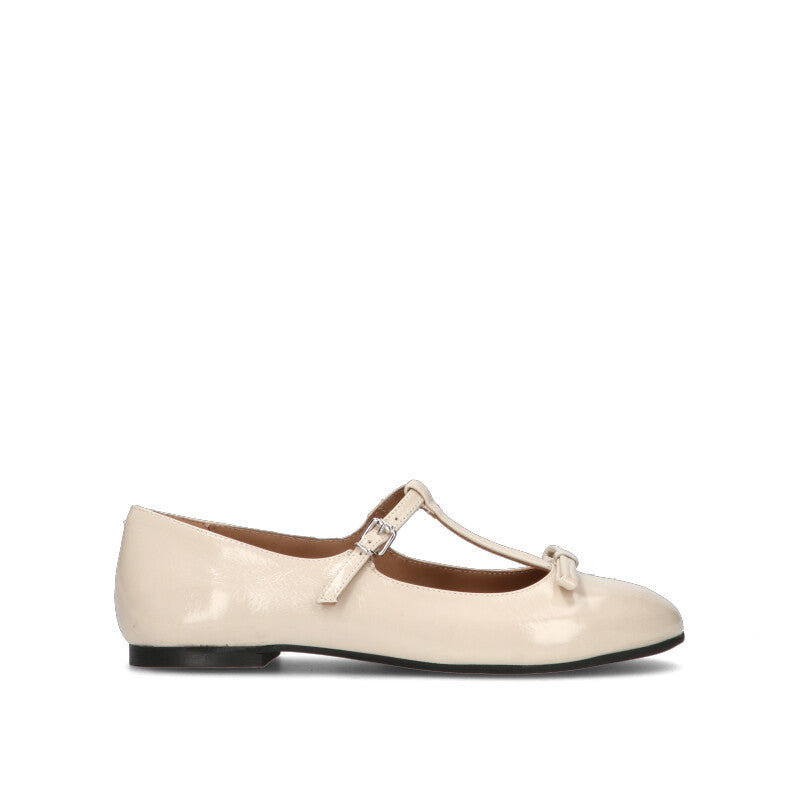 CARMENS Ballerina panna in pelle