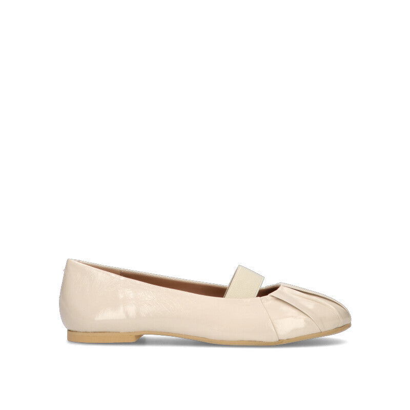 CARMENS Ballerina panna in pelle