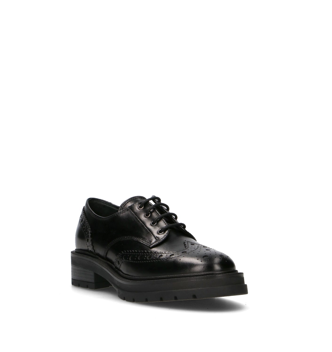 CARMENS Stringata donna nera in pelle