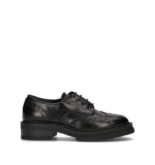 CARMENS Stringata donna nera in pelle
