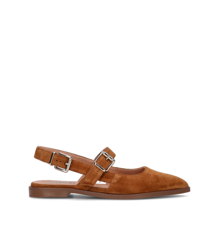 CARMENS Slingback donna marrone in suede