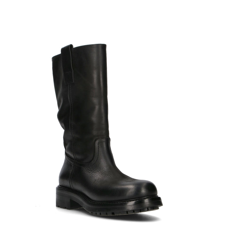 NEROFUMO Stivale donna nero in pelle