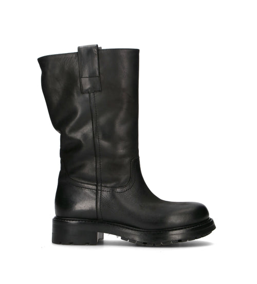 NEROFUMO Stivale donna nero in pelle