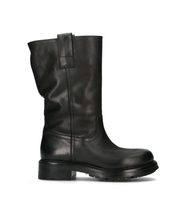 NEROFUMO Stivale donna nero in pelle