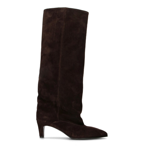 STRATEGIA Stivale donna marrone in suede