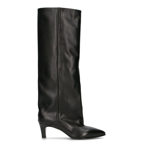 STRATEGIA Stivale donna nero in pelle
