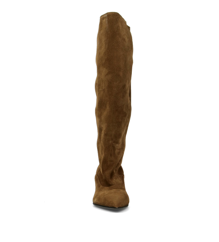 STRATEGIA Stivale donna quercia in suede