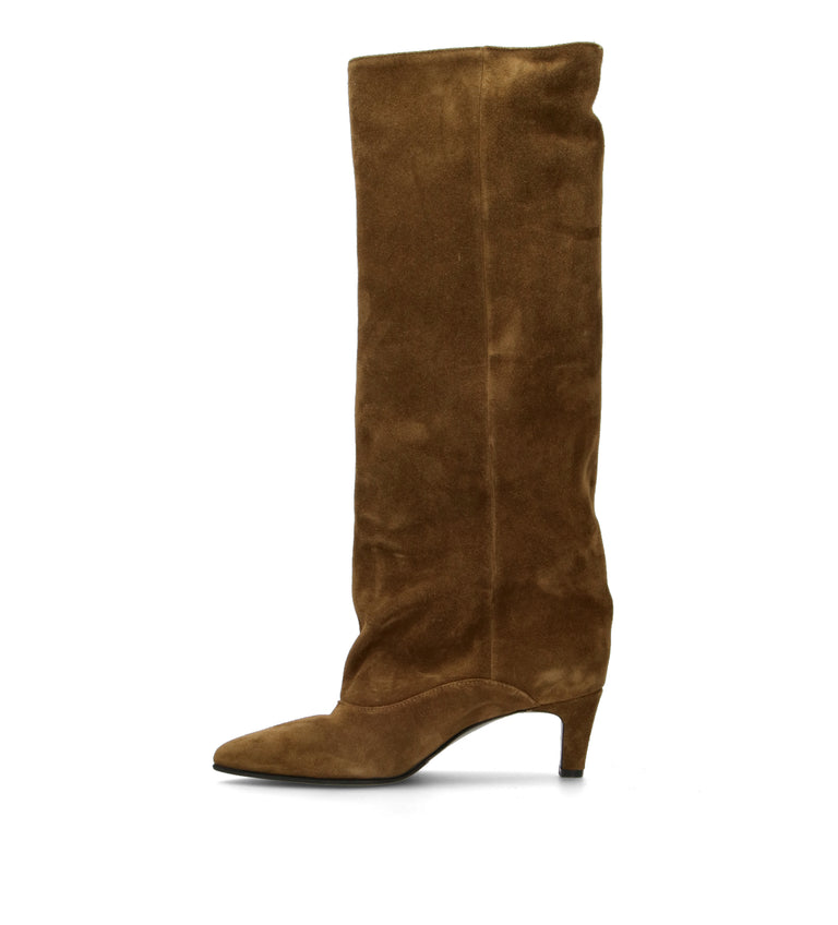 STRATEGIA Stivale donna quercia in suede