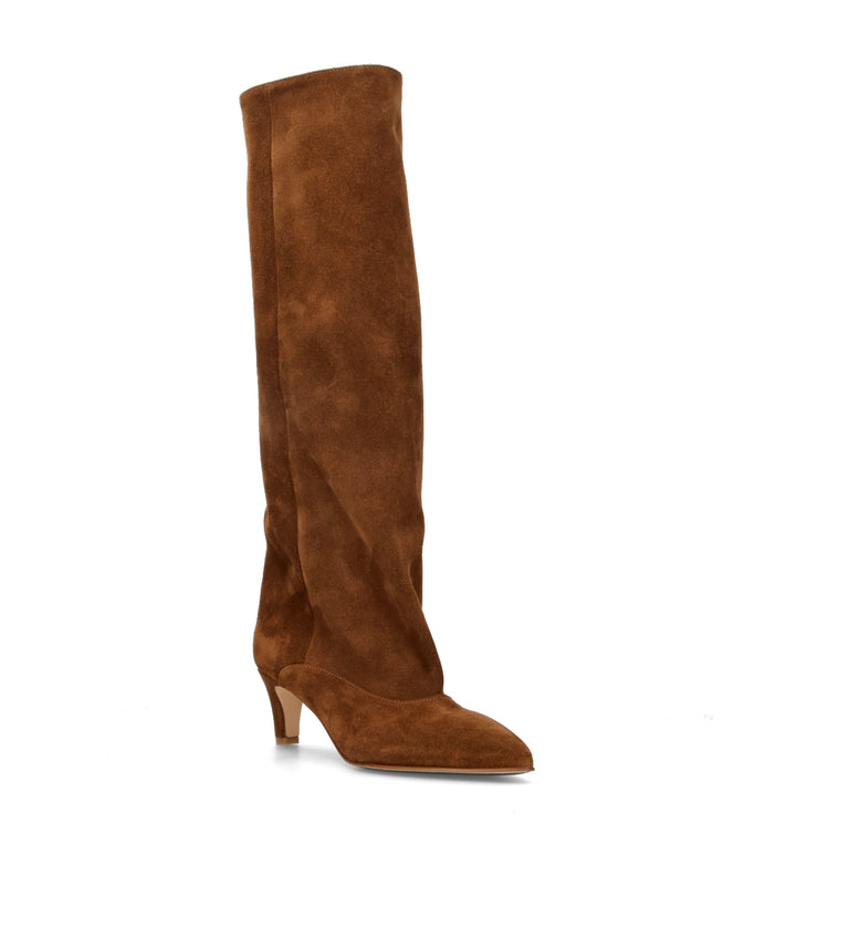 STRATEGIA Stivale donna marrone in suede