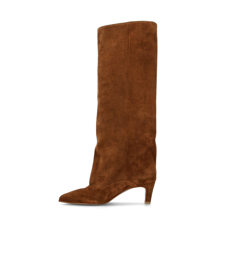 STRATEGIA Stivale donna marrone in suede