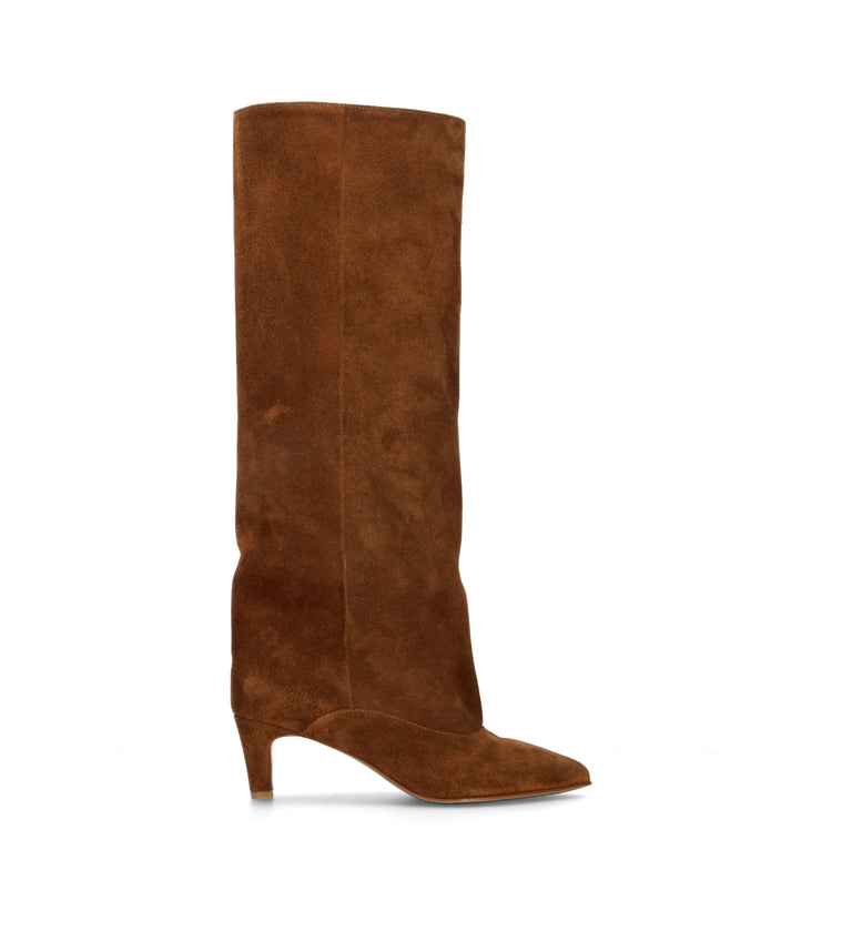 STRATEGIA Stivale donna marrone in suede